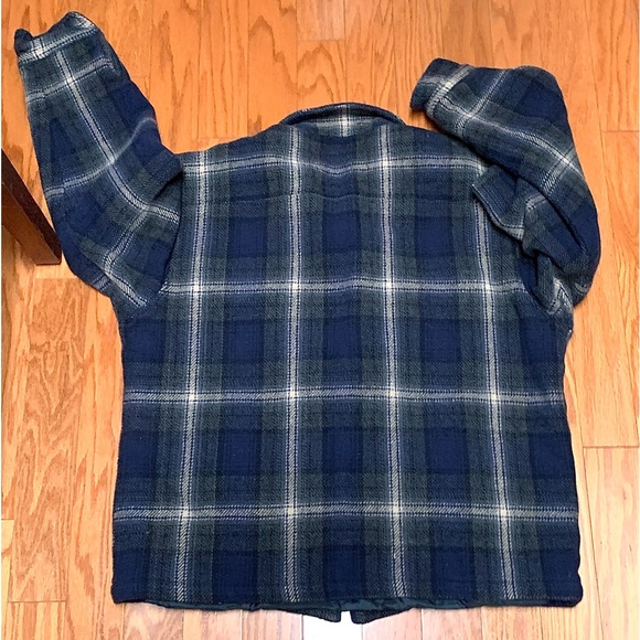 Men's XL Thinsulate Lined Wool Blend PENDLETON Blue Grey Shadow Plaid Jacket - Picture 14 of 16